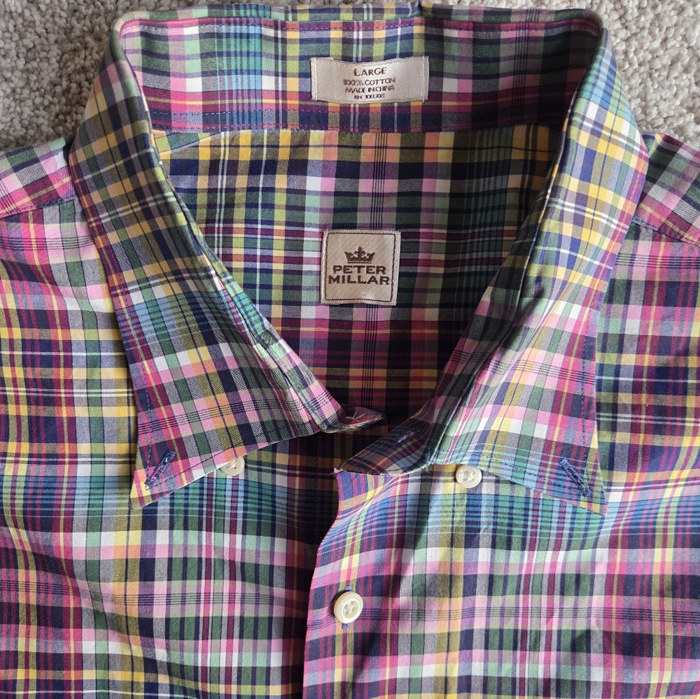 Peter Millar Multicolor Plaid Men's Shirt